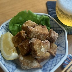 なたね油で高野豆腐の唐揚げ